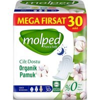 Molped Pure&Soft Organik Antialerjik Ultra İnce 30'lu Hijyenik Ped