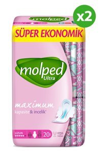 Molped Ultra Maximum Ultra İnce 20'li Hijyenik Ped 2 Adet