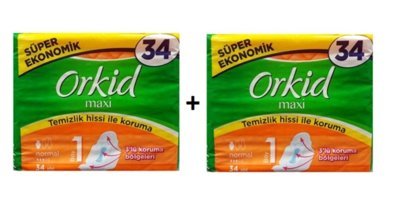 Orkid Maxi Anne Kız İnce 34'lü Hijyenik Ped 2 Adet