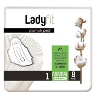 Lady Fit Pamuk Organik Antialerjik İnce 8'li Hijyenik Ped