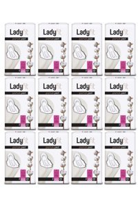 Lady Fit Pamuk Uzun Organik Antialerjik İnce 20'li Hijyenik Ped 12 Adet