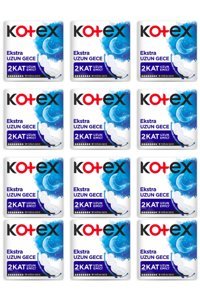Kotex Ekstra Uzun Gece Ultra İnce 9'lu Hijyenik Ped 12 Adet