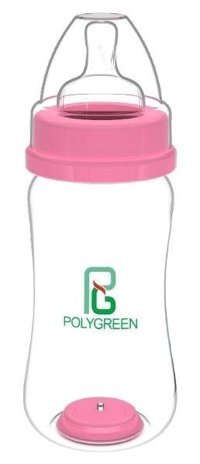 Polygreen 3020 Polipropilen 3+ Ay Pembe Biberon 270 ml