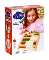 On Yıl Oyuncak Ayaklı Raylı Ahşap Abaküs