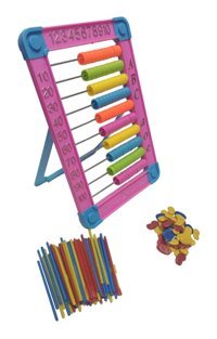 Çilek Kurdu Ayaklı Raylı Plastik Abaküs