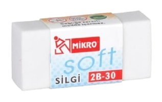 Mikro Soft 2B-30TR Orta Boy Beyaz Silgi