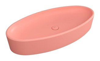 Bocchi 1014-032-0125 Vintage Tekli 85 cm Seramik Tezgah Üstü Elips Lavabo Mat Somon