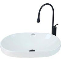 Pure Concept Klasik Tekli Tezgah Üstü Oval Lavabo Beyaz