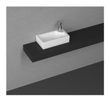 Ece Banyo Sekura Klasik Tekli 45 cm Mermer Tezgah Üstü Kare Lavabo Beyaz
