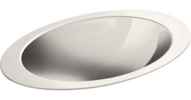 Kohler Rhythm Paslanmaz Klasik Tekli 58 cm Seramik Tezgah Üstü Oval Lavabo Gri