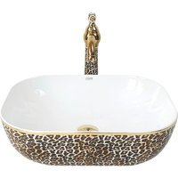 Pure Concept Dekoratif Tekli Çanak Asimetrik Lavabo Çok Renkli