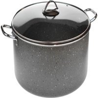 Mehtap Cam Kapaklı Granit 32 cm Derin Tencere