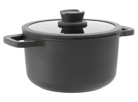 Berghoff 3950303 Leo Cast İndüksiyonlu Cam Kapaklı Alüminyum 24 cm Karnıyarık Tenceresi