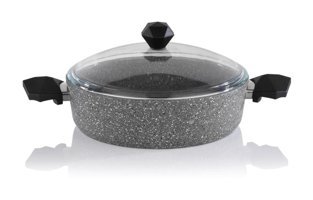 Schafer Cory Cam Kapaklı Granit 26 cm Karnıyarık Tenceresi