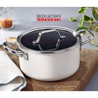 Bonera Lilium Cam Kapaklı Emaye 20 cm Derin Tencere