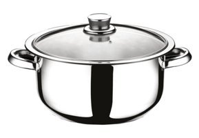 Hascevher Ayışığı İndüksiyonlu Cam Kapaklı Çelik 28 cm Karnıyarık Tenceresi