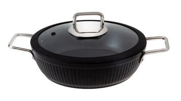 Jumbo Dublin Black Cam Kapaklı Granit 26 cm Karnıyarık Tenceresi