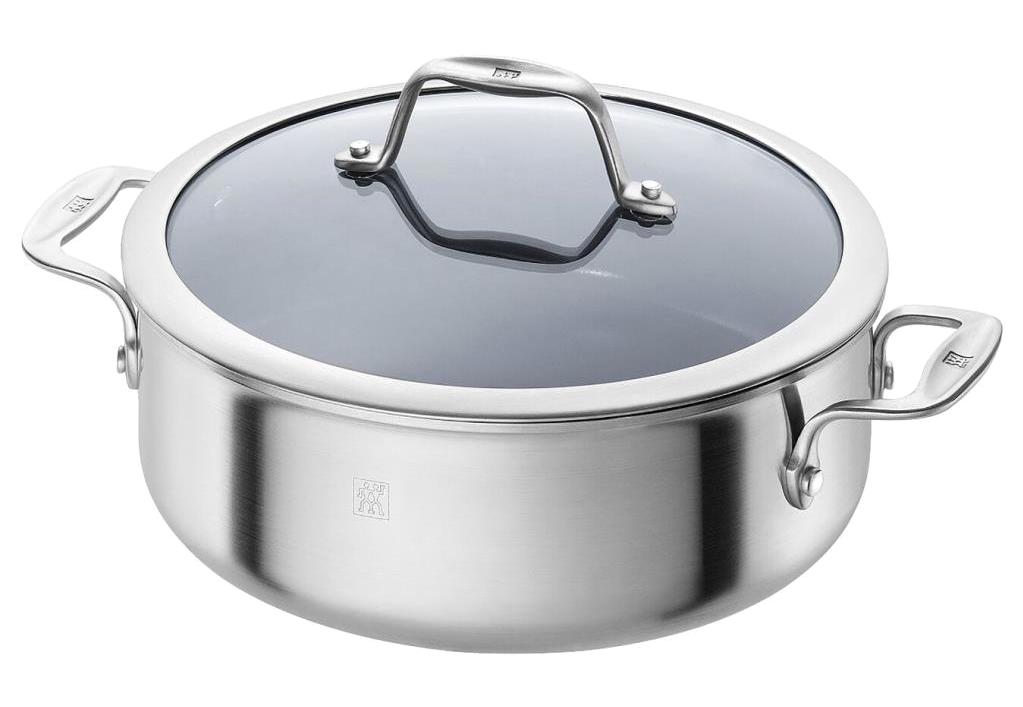 Zwilling İndüksiyonlu Cam Kapaklı Çelik 28 cm Karnıyarık Tenceresi