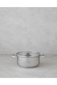 English Home Siena Cam Kapaklı Çelik 16 cm Derin Tencere