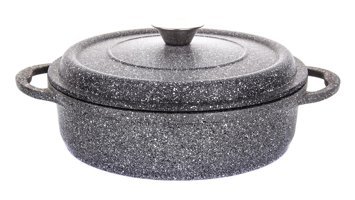 Aryıldız T-T Cast Cam Kapaklı Granit 28 cm Karnıyarık Tenceresi