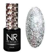 Nail Republic 382 Gri Parlak Kalıcı Simli Oje