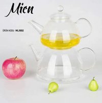 Mien Düz Cam Cam Çaydanlık Şeffaf