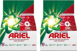 Ariel Aqua Pudra Beyazlar İçin 40 Yıkama Toz Deterjan 2x3 kg