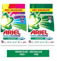 Ariel Dağ Esintisi Beyazlar-Renkliler İçin 92 Yıkama Toz Deterjan 2x7 kg