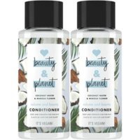 Love Beauty and Planet Hindistan Cevizi-Mimoza Çiçeği Silikonsuz Sülfatsız Hacim Tuzsuz Boyalı Tüm Saçlar için Kadın Saç Kremi 2x400 ml