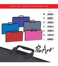 Trend Kitabevi Pro Art Fermuarlı Mavi Plastik Resim Çantası 37x54 cm