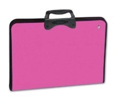 Abka Fermuarlı Pembe Plastik Resim Çantası 37x54 cm