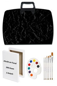 Acuto Keep Smile Siyah Plastik Resim Çantası 38x55 cm