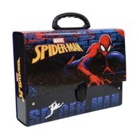 Keskin Color Spiderman Desenli Kırmızı-Siyah Plastik Resim Çantası 7.5x24x32 cm