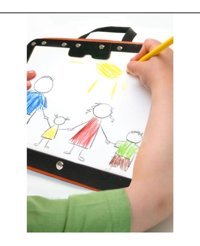 Melistansu Fermuarlı Turuncu Plastik Resim Çantası 4x27x35 cm
