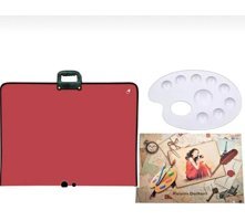 Marla Pro Art Fermuarlı Kırmızı Plastik Resim Çantası 37x54 cm