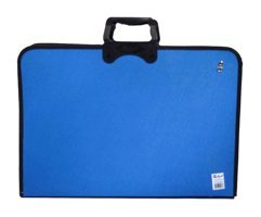 Abka Pro Art Fermuarlı Mavi Deri Resim Çantası 37x54 cm