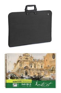 Seyfikirtasiye Fermuarlı Turuncu Plastik Resim Çantası 38x55 cm