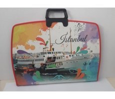 Abka Asorti Desenli Fermuarlı Plastik Resim Çantası 35x50 cm