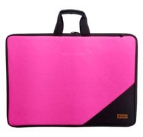 Glanart Fermuarlı Pembe Deri Resim Çantası 35x50 cm