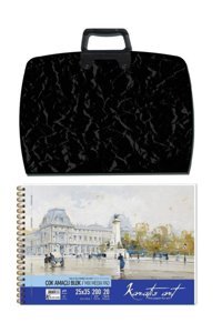Seyfikirtasiye Art Collage Fermuarlı Siyah Plastik Resim Çantası 25x35 cm