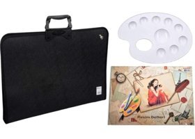 Ofigram Pro Fermuarlı Siyah Plastik Resim Çantası 37x54 cm