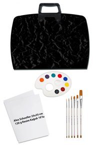 Acuto Fermuarlı Siyah Plastik Resim Çantası 38x55 cm