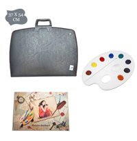 Abka Pro Art Fermuarlı Siyah Plastik Resim Çantası 37x54 cm