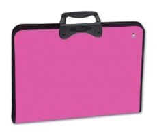 Abka Pro Art Fermuarlı Pembe Deri Resim Çantası 37x54 cm