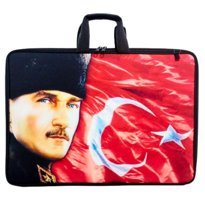 Glanart Fermuarlı Kırmızı Plastik Resim Çantası 35x50 cm