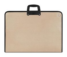 Gözde Proje Sanatsal Fermuarlı Kahverengi Deri Resim Çantası 40x55 cm