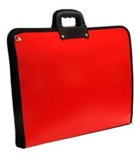 Avda Fermuarlı Kırmızı Plastik Resim Çantası 37x54 cm