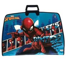 Marvel Spiderman Desenli Fermuarlı Beyaz Plastik Resim Çantası 38x55 cm