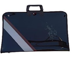 Polo Fermuarlı Siyah Plastik Resim Çantası 40x55 cm