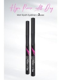 Maybelline New York Hyper Precise All Day 2'li Suya Dayanıklı Mat Koyu Siyah Kalıcı İnce Uçlu Keçe Kalem Eyeliner